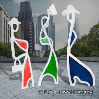 街道不锈钢购物雕塑