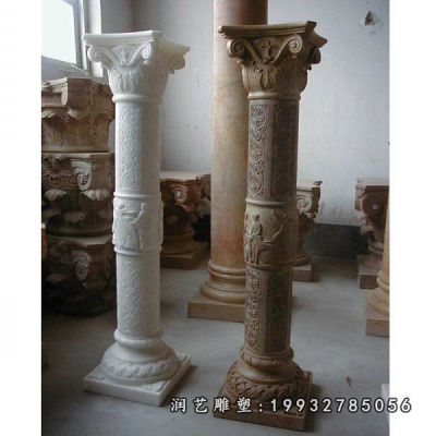 公园大理石罗马柱雕塑