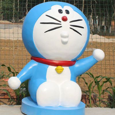 小区玻璃钢哆啦A梦雕塑