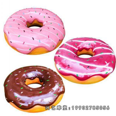 城市玻璃钢甜甜圈雕塑