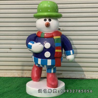 玻璃钢卡通雪人雕塑