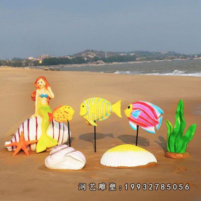 户外玻璃钢海洋生物雕塑
