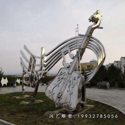 不锈钢音符景观雕塑