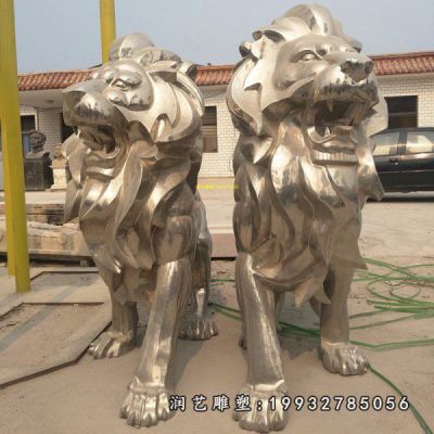 不锈钢狮子雕塑