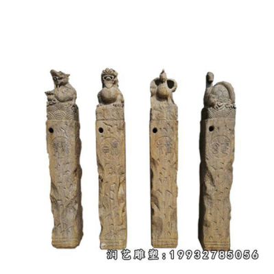 园林大理石拴马桩雕塑