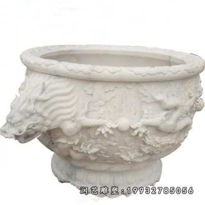 庭院大理石水缸雕塑