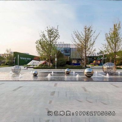 城市不锈钢球形雕塑