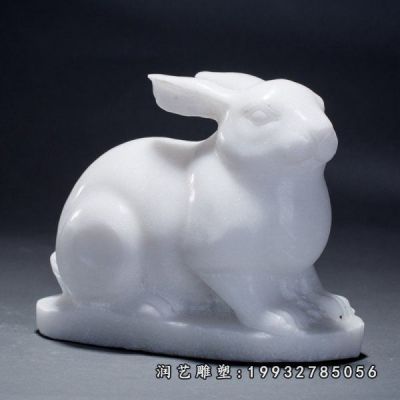 大理石兔子园林雕塑