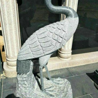 大理石仙鹤园林雕塑