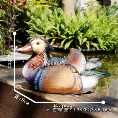 玻璃钢仿真鸳鸯动物雕塑