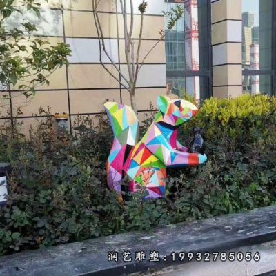 玻璃钢街道松鼠动物雕塑