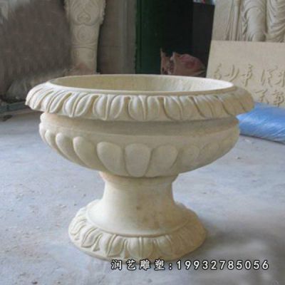 大理石花盆商场雕塑