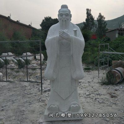 公园孔子大理石雕塑