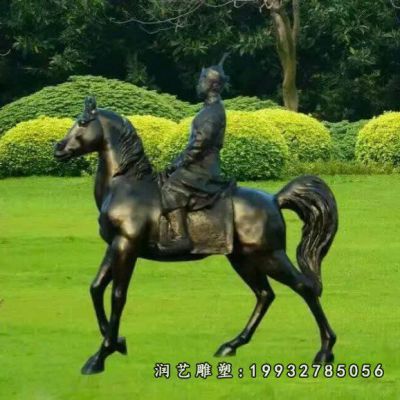 铜雕骑马人物雕塑