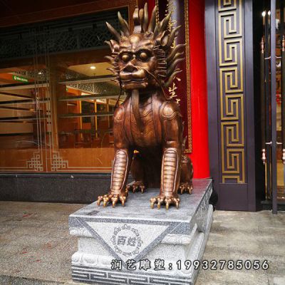 铜雕麒麟雕塑
