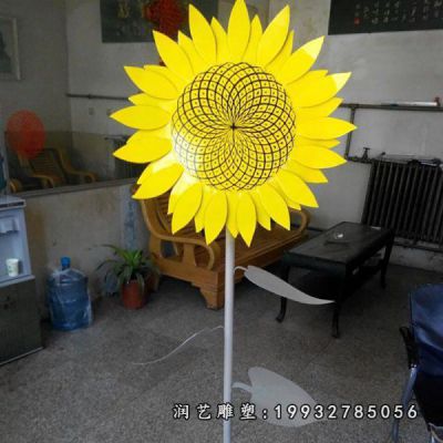 城市不锈钢向日葵景观雕塑