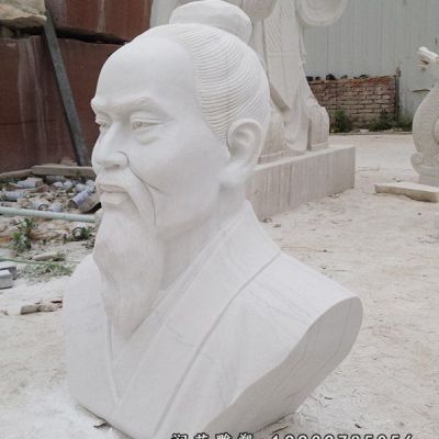 大理石老子头像雕塑