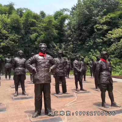 铜雕十大元帅雕塑