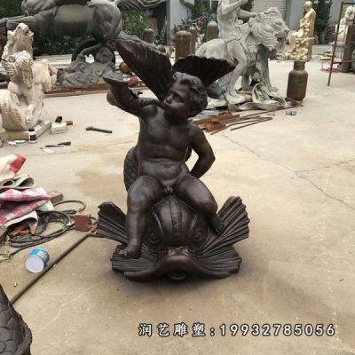 铜雕天使街道雕塑