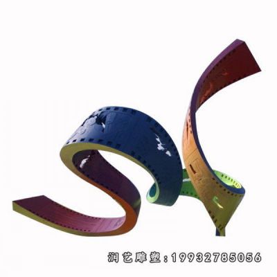 不锈钢广场胶卷雕塑