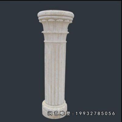大理石广场罗马柱雕塑