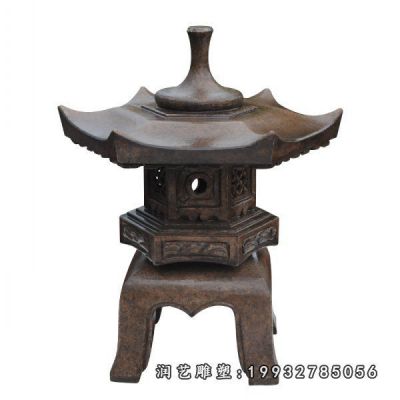 大理石公园石灯笼雕塑