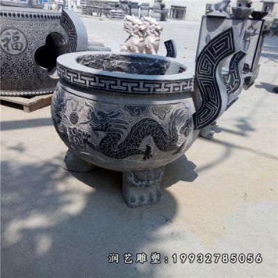 三足香炉大理石公园雕塑
