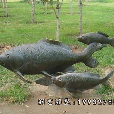铜雕园林鱼雕塑