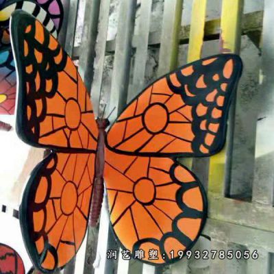 广场玻璃钢蝴蝶动物雕塑
