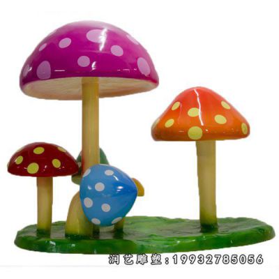 景区玻璃钢蘑菇雕塑