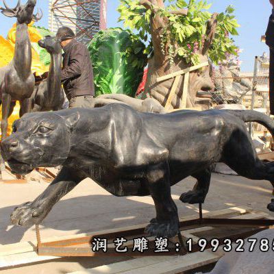 公园铜雕豹雕塑