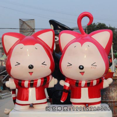 玻璃钢小区阿狸卡通雕塑
