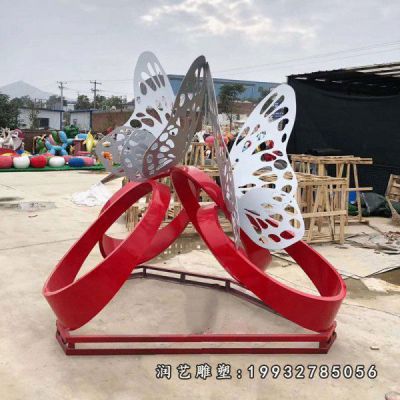 不锈钢蝴蝶雕塑