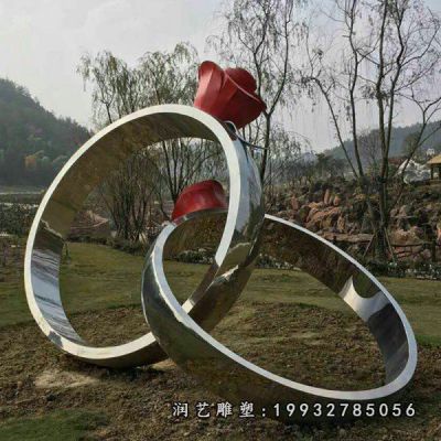 不锈钢广场戒指雕塑