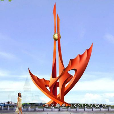 户外不锈钢火炬雕塑