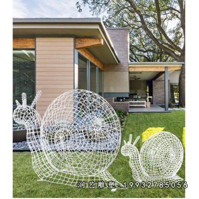 广场不锈钢蜗牛雕塑