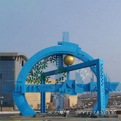 城市不锈钢剪纸雕塑