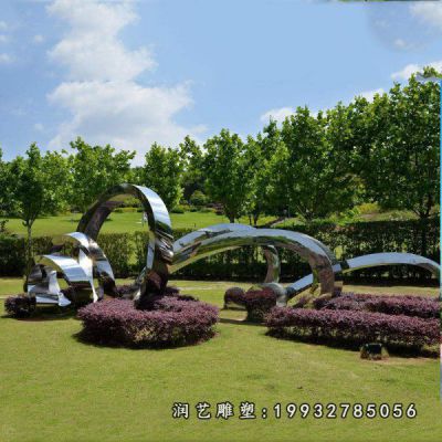 户外不锈钢拱门雕塑