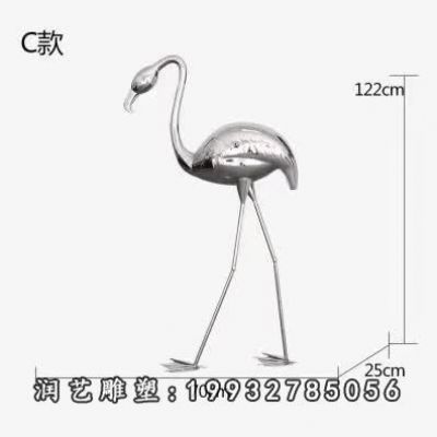 小区不锈钢火烈鸟雕塑