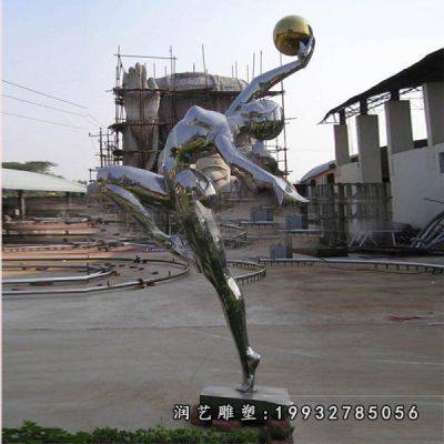 园林不锈钢跳舞雕塑
