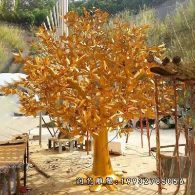 城市不锈钢树雕塑