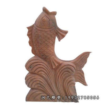 公园鱼动物石雕