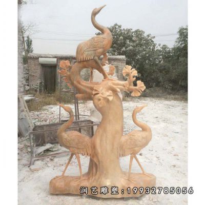 庭院仙鹤动物石雕