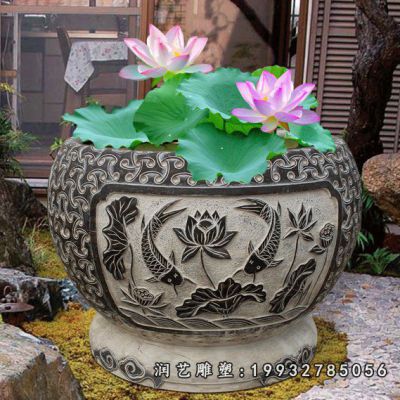 学校鱼缸景观石雕