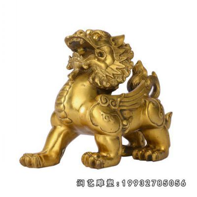 街道貔貅动物铜雕