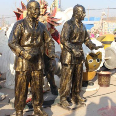 酒店店小二人物铜雕