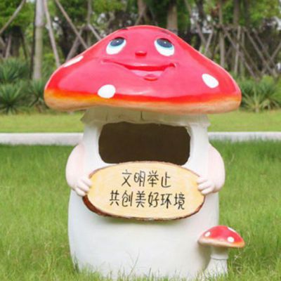 商场玻璃钢垃圾桶雕塑