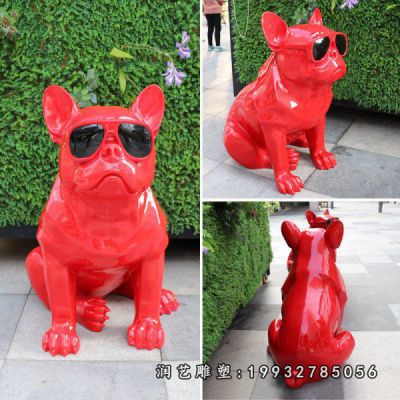 庭院玻璃钢狗动物雕塑