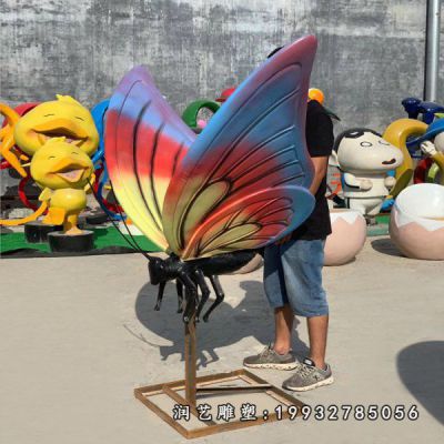 企业玻璃钢蝴蝶雕塑