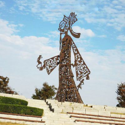 校园不锈钢皮影戏雕塑